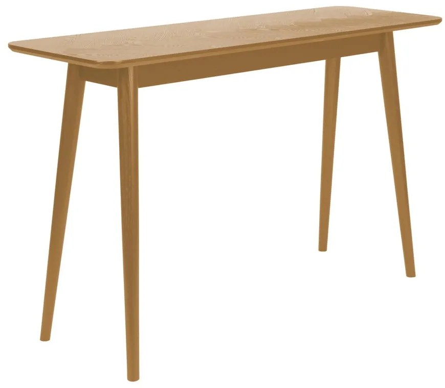 Конзолна маса с дъбов плот в естествен цвят 40x120 cm Fabio – White Label