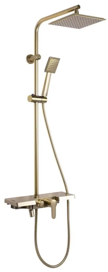 REA-P4121 - Душ комплект с батерия BRAVO, матирано злато