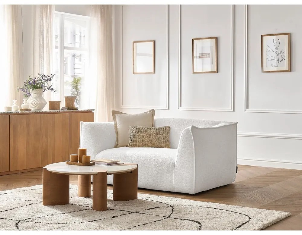 Бял диван от прежда с примки от букле 170 cm Giorgia – Bobochic Paris