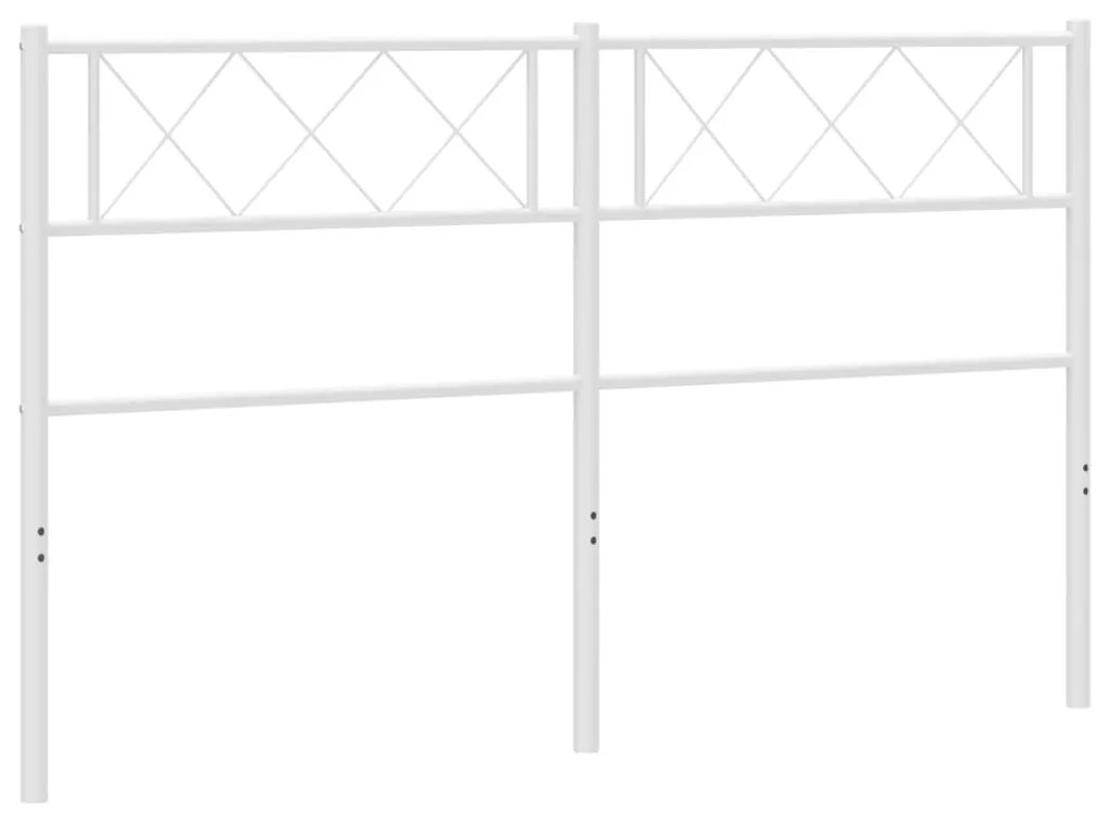 372357 vidaXL Метална резервна табла за легло, бяла, 120 см