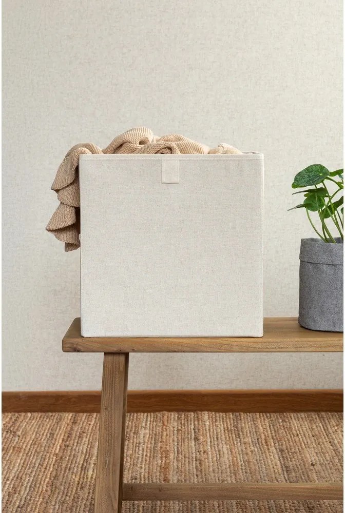 Бежова текстилна кутия за съхранение 32x31,5x31,5 cm Soft Storage Cube – Bigso