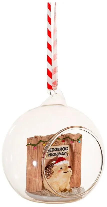 Коледна ръчно изработена топка от полиресин ø 8 cm Hedgehog Highway – Sass &amp; Belle