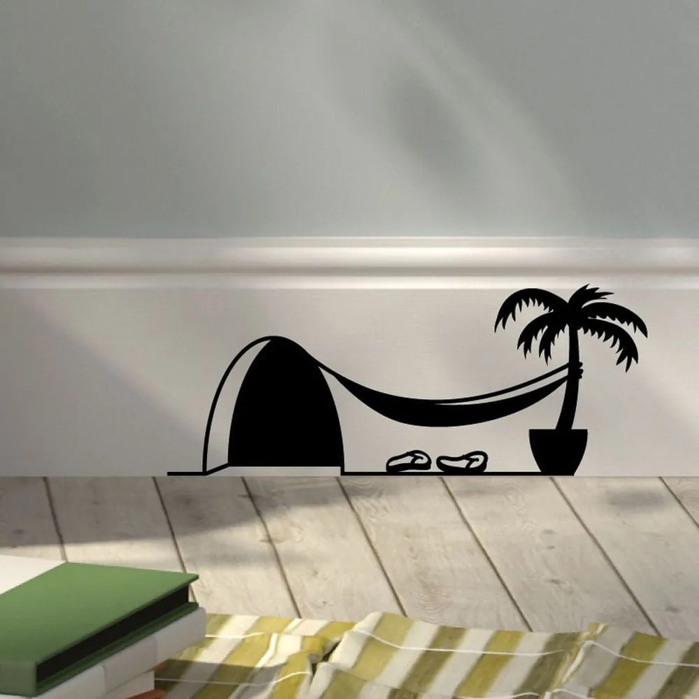 Стикер за стена Дупка за мишка Хамак и палма - Ambiance
