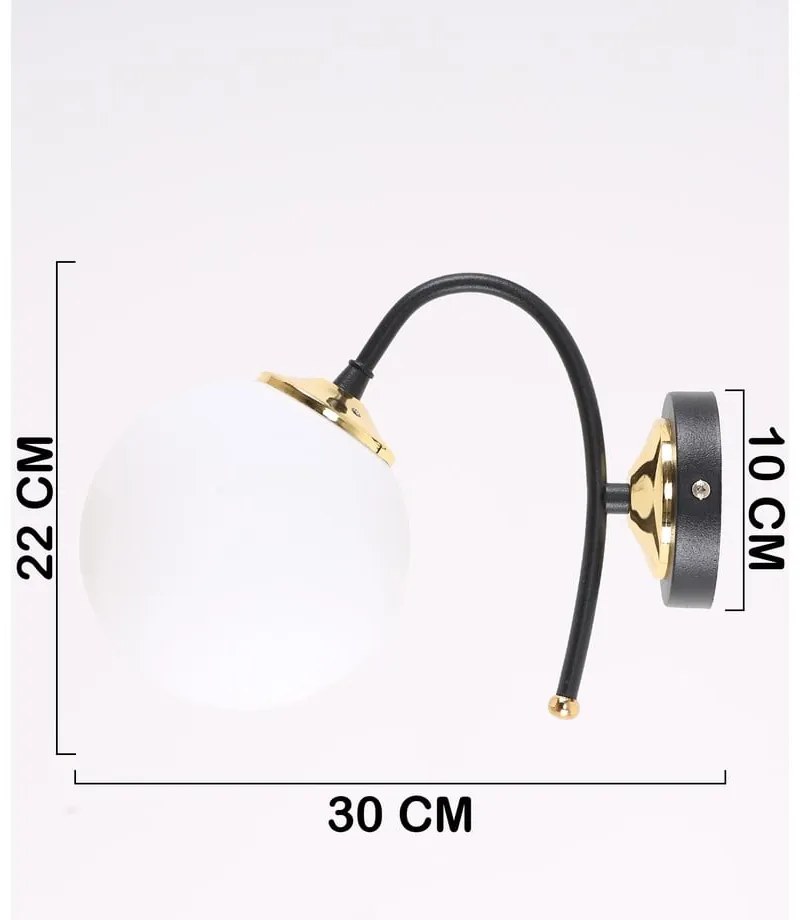 Черно-бяла стенна лампа ø 15 cm Yoyo - Squid Lighting