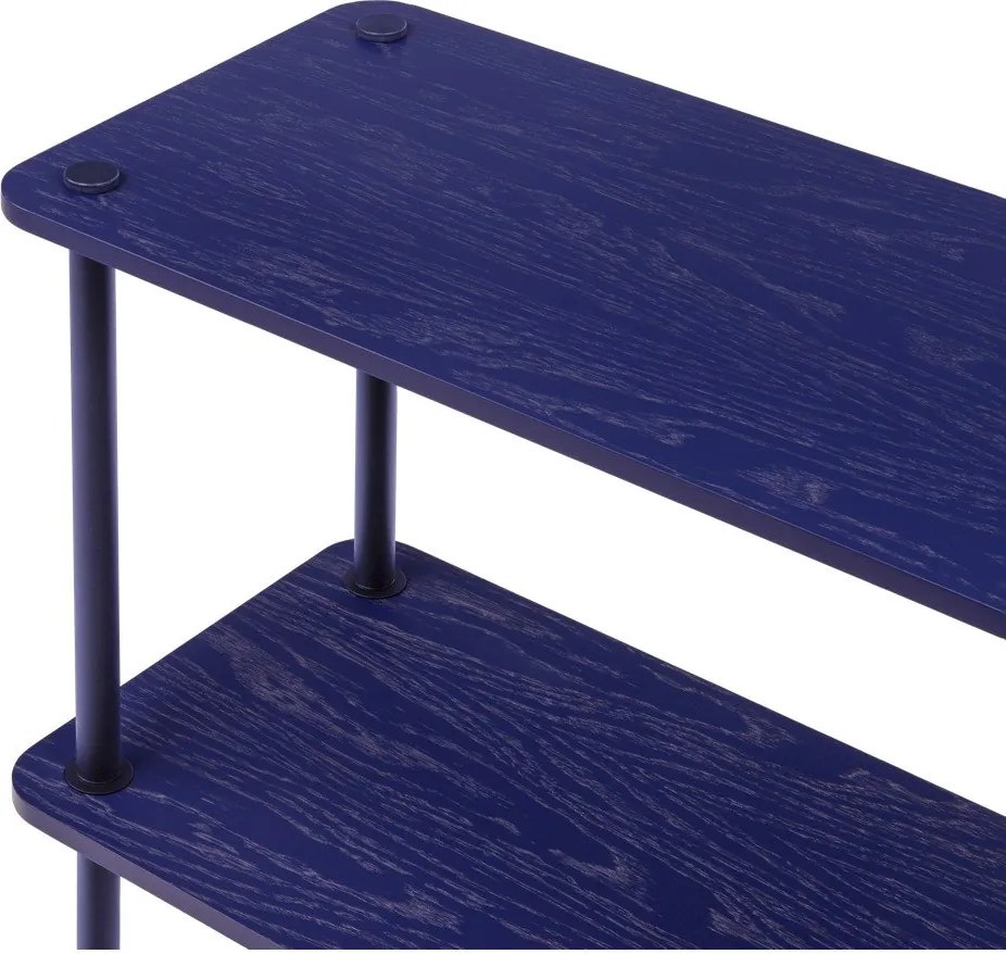 Син стелаж от декор от дъб 80x90,5x35 cm Teidi – noo.ma