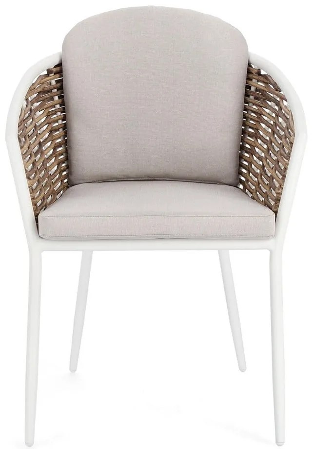 Бял градински стол метален Maribela – Bizzotto