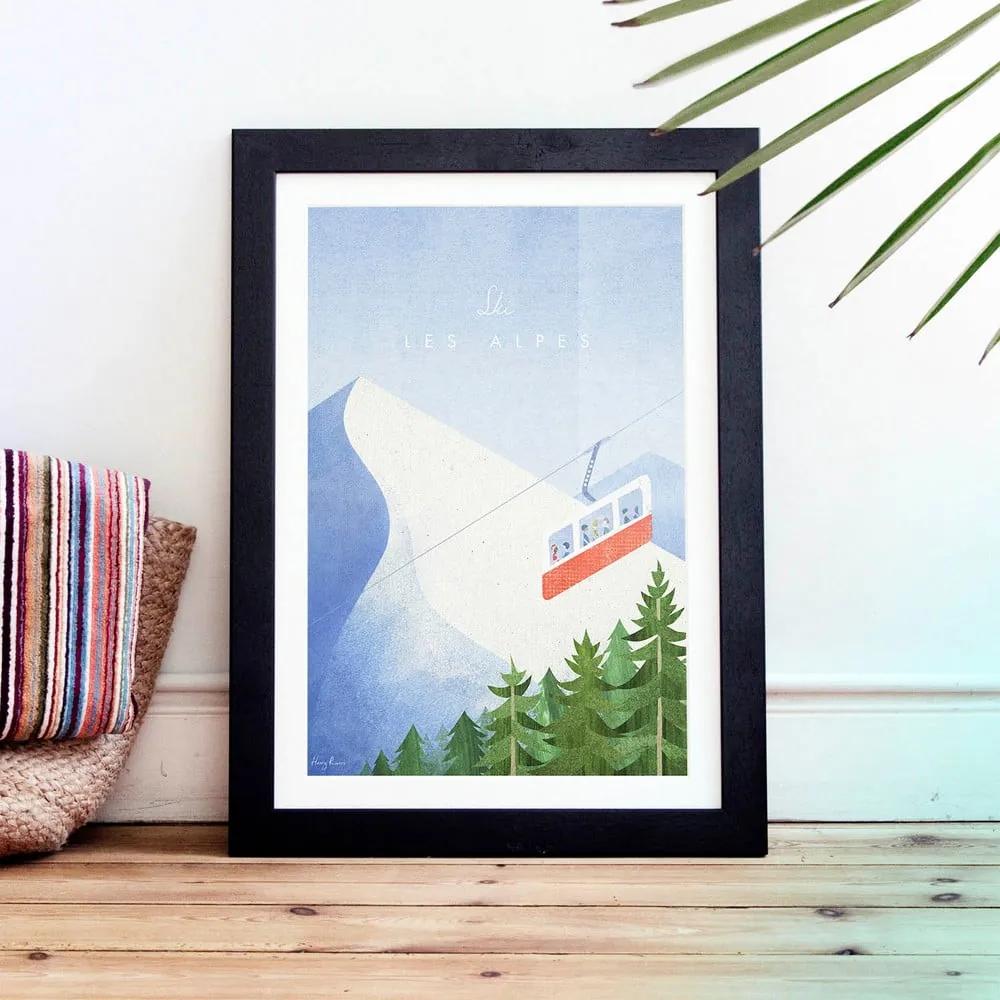 Плакат , 50 x 70 cm Les Alpes - Travelposter