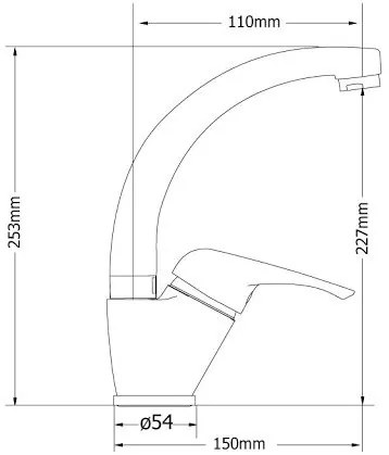 Смесител за умивалник Modea Elit tall