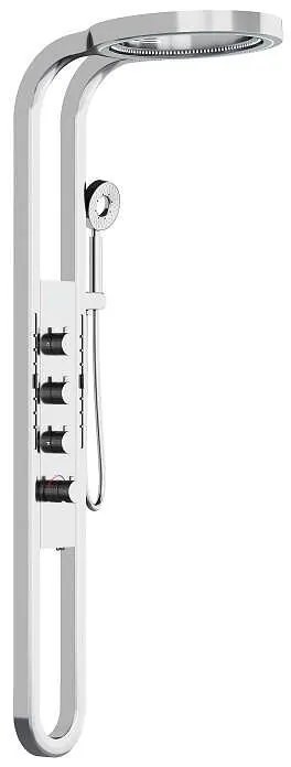 Хидромасажен душ панел 3617C, Inter Ceramic, хром, 155.5x40.2х58см