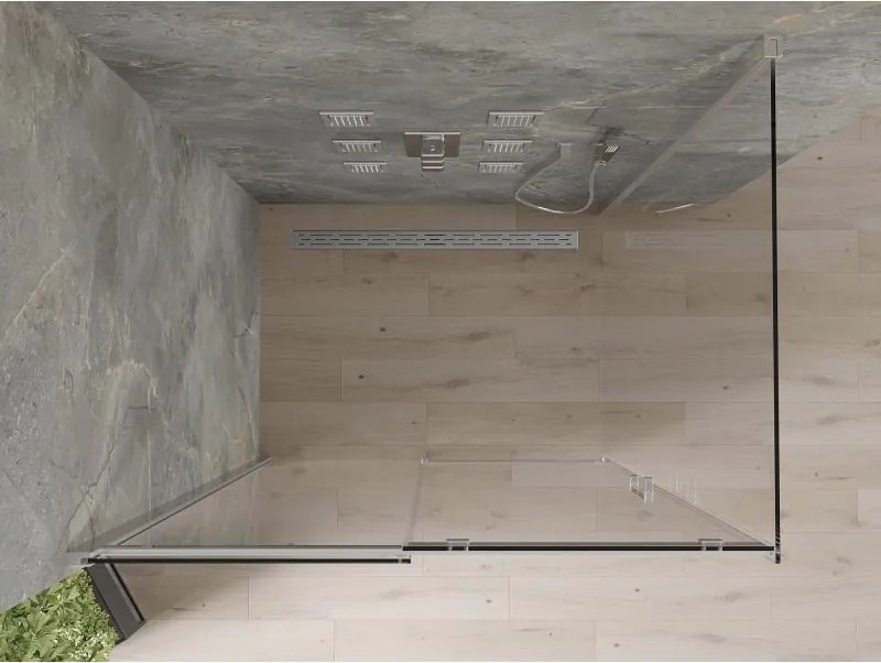 Mexen Omega плъзгаща се душ кабина 100 x 80 см, прозрачна, хром - 825-100-080-01-00