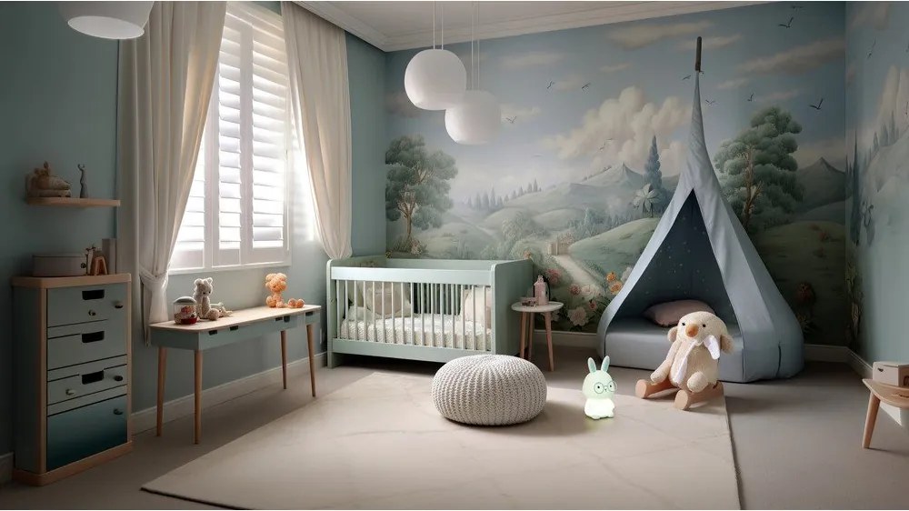 Светлосиня детска нощна лампа Felix – Fischer &amp; Honsel