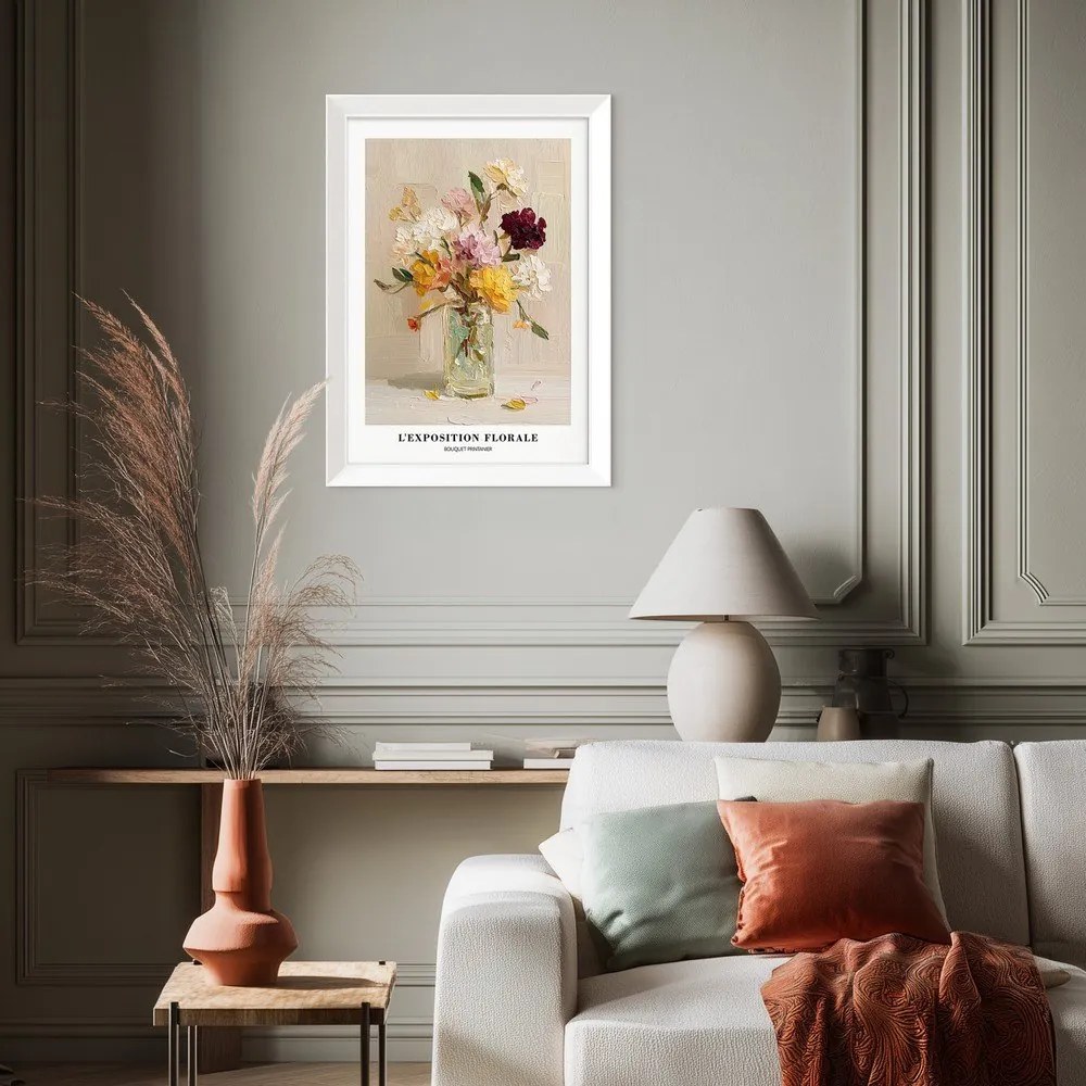 Печатна картина с включена рамка 56x75 cm Sunny Bouquet – Styler