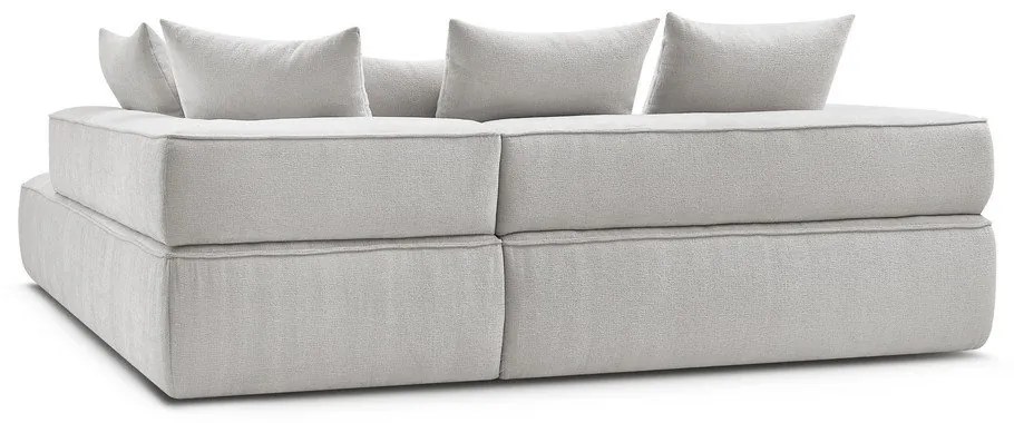 Светлосив шенилов ъглов диван (десен ъгъл/L форма) Whesley – Bobochic Paris