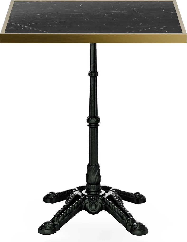 Blumfeldt Patras Lux, бистро маса, мраморен плот, 60 x 60 см, чугунена основа