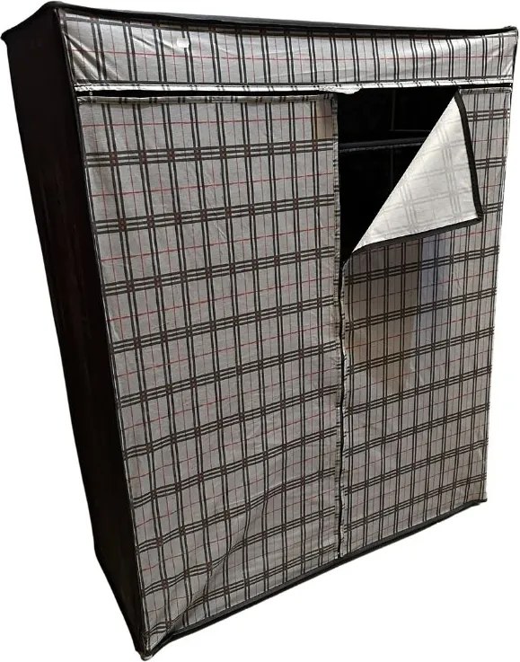 Perilla текстилен гардероб в сив цвят 117x48x145см.