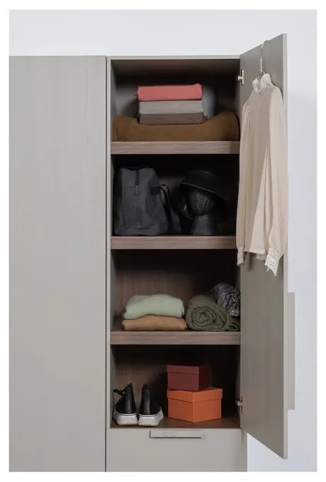 Сив модулен гардероб 55x210 cm Rens - WOOOD