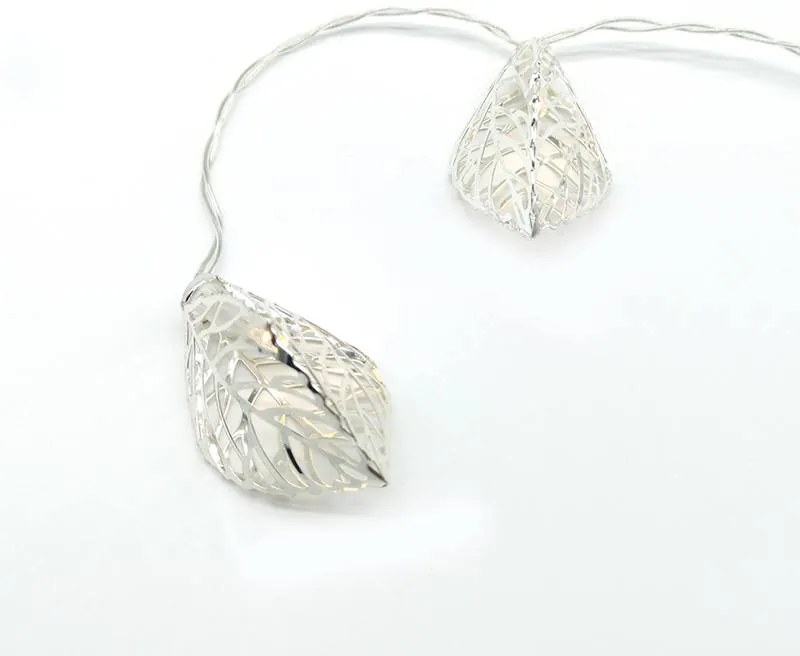 LED крушка в поредица Metal leaves-сребро-С таймер (10) парчета