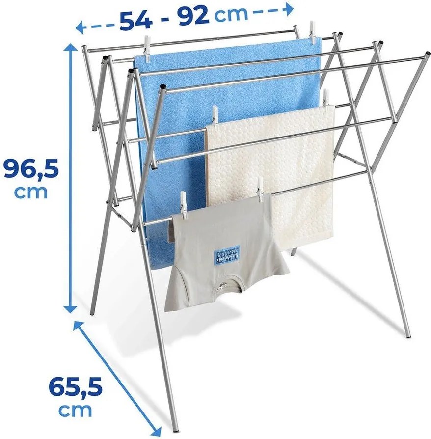 Сушилня за дрехи в блестящо сребрист цвят 8 m – Wenko