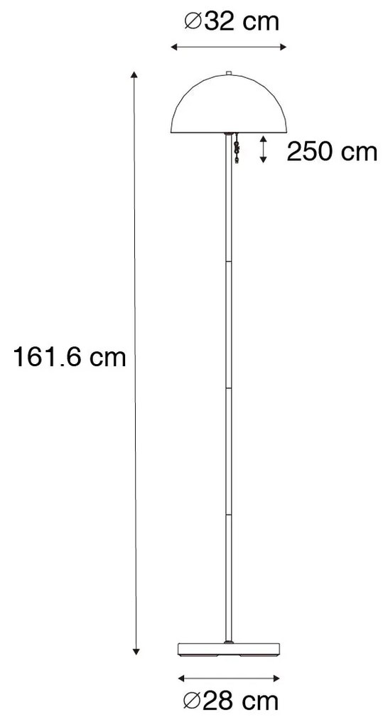 Подова лампа за външен монтаж бяла презареждаема с 3-степенна димираща функция - Keira