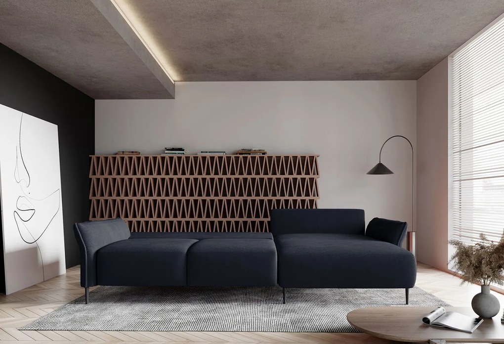 Ъглов диван Джозефин-антрацит-ляв