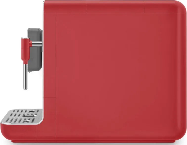 Еспресо машина SMEG Collezione BCC02RDMEU, 1350 W, 19 bar, 1.4 л, 8 функции, Вградена мелачка, Дюза за пара, Червен