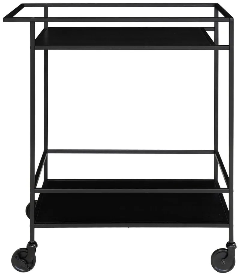 Черна бар количка със стоманена конструкция Vita - House Nordic