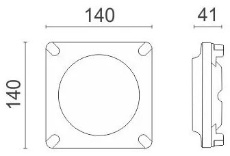 Лампа за таван LED 586-19,5 x 19,5 cm.