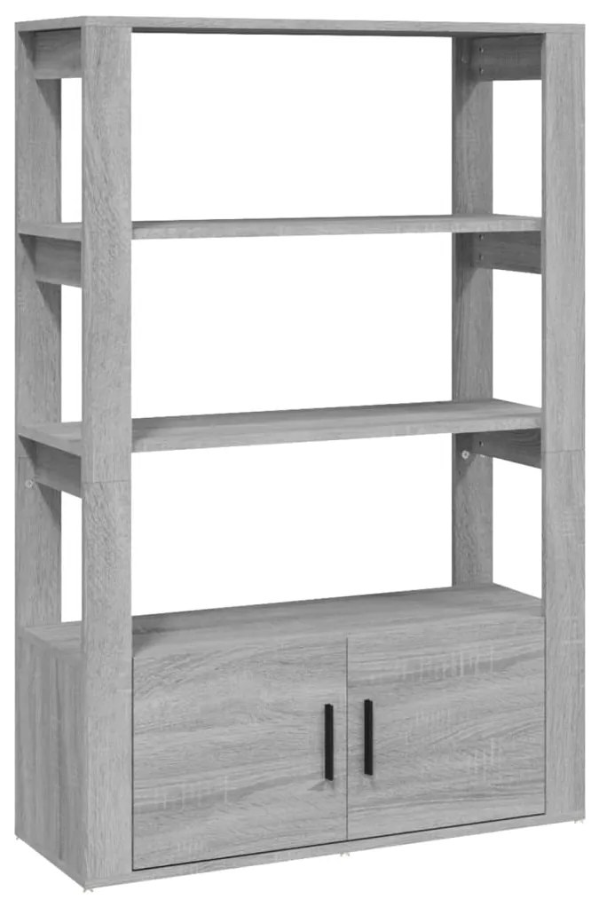 819474 vidaXL Сайдборд, сив сонома, 80x30x119,5 см, инженерно дърво