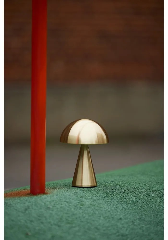 Златиста LED затъмняваща се настолна лампа (височина 20 cm) Mush – Hübsch