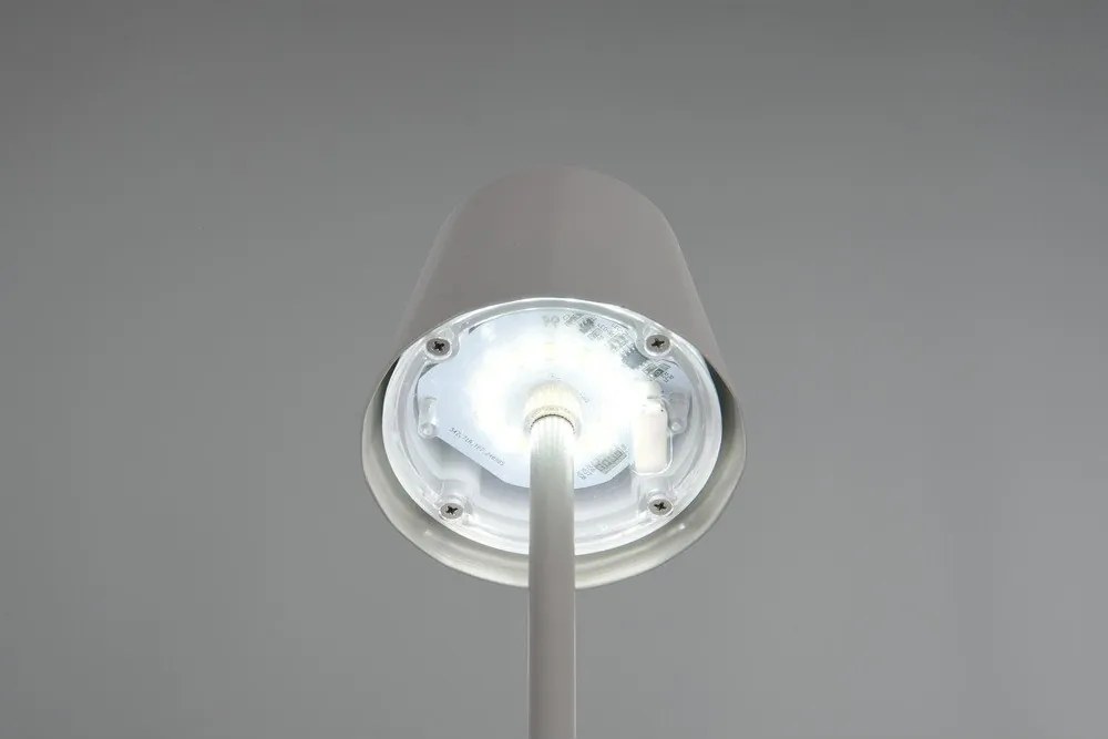 Сива LED настолна лампа с метален абажур (височина 21 cm) Diaz – Reality