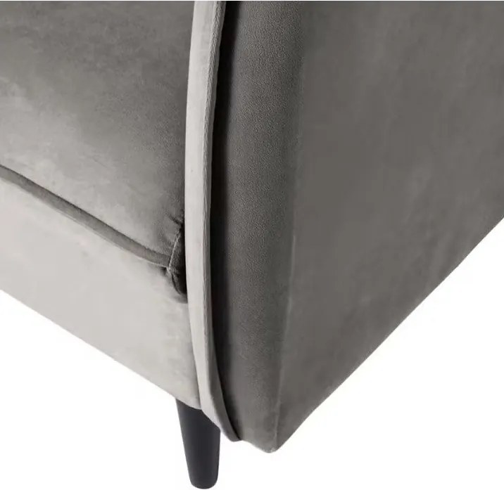 Сив кадифен диван 203 cm Juli – Ropez