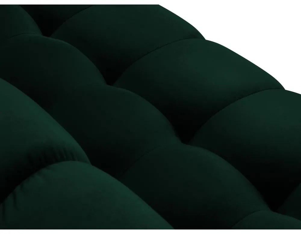 Тъмнозелен ъглов диван от кадифе , ляв ъгъл Bali - Cosmopolitan Design