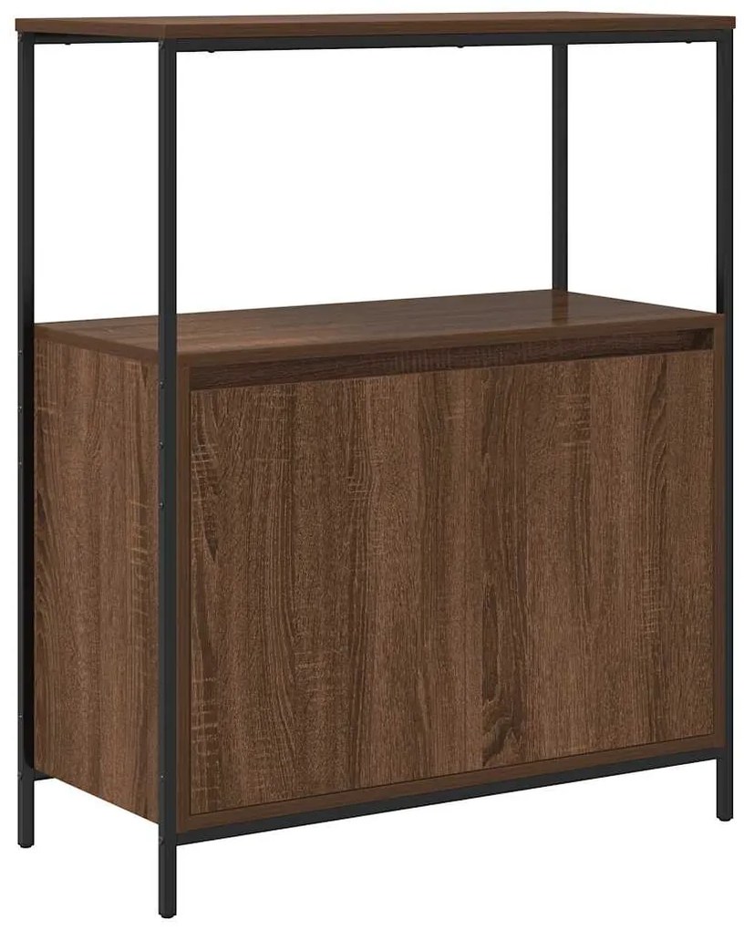 861921 vidaXL Шкаф за баня с рафтове кафяв дъб 76,5x35x95 cm