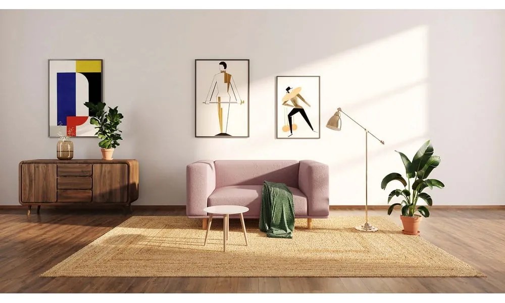 Розово кресло от плат букле Kukumo - Ame Yens