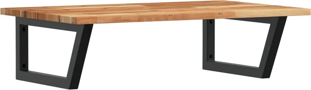 3302835 vidaXL Стенен рафт за мивка, стомана и масивно дърво акация