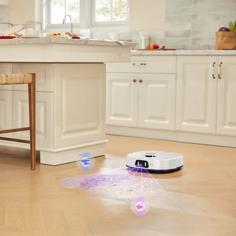 Прахосмукачка робот Eureka J15 Ultra, 19000 Pa, 3 л, Автономия 150 мин, Lidar + RGB камера, FlexiRazor, Гласов контрол, Бял