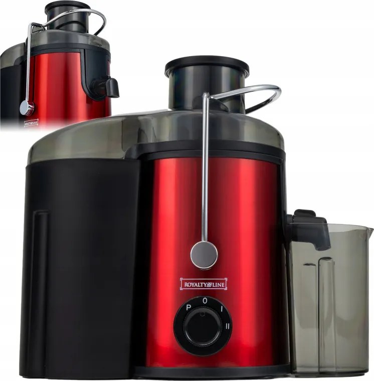 Разопакован: Сокоизстисквачка Royalty Line PJ-19001, 700W, 2 скорости+Pulse, 0.450 ml, Система против капене, Червен