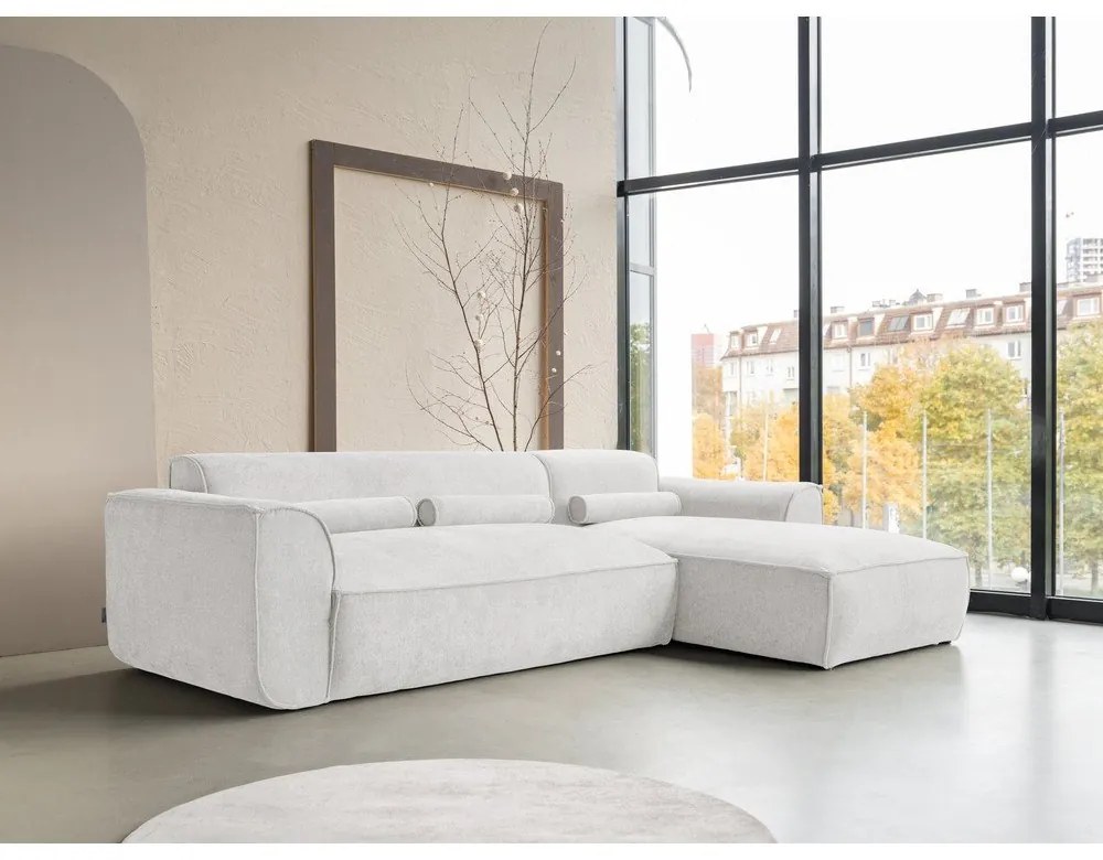 Бял ъглов диван (десен ъгъл) Flex Felix – Miuform