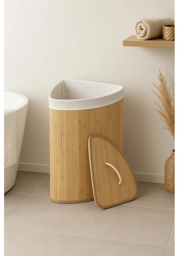 Бамбуков кош за пране естествен 40 l Bamboo – Compactor