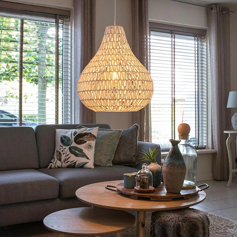 Скандинавски висящ аплик бял 45 см - Lina Drop