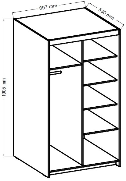 Гардероб Ester 2D3S-Leuko