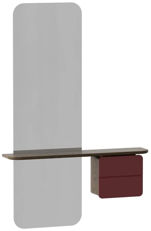 Червен/кафяв комплект за коридор в дъбов декор One More Look - UMAGE