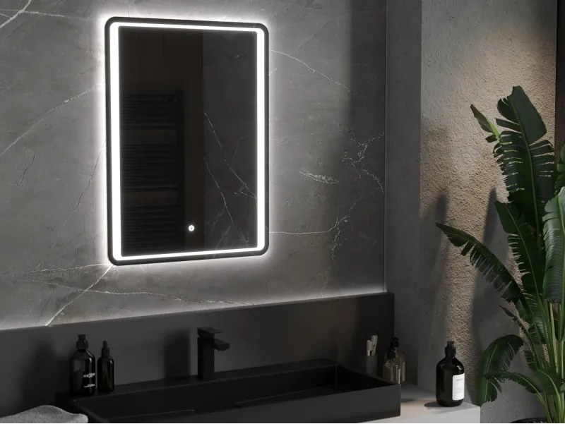 Mexen Zusa осветено огледало за баня 60 x 80 см, LED 6000K, анти-пара - 9808-060-080-611-00