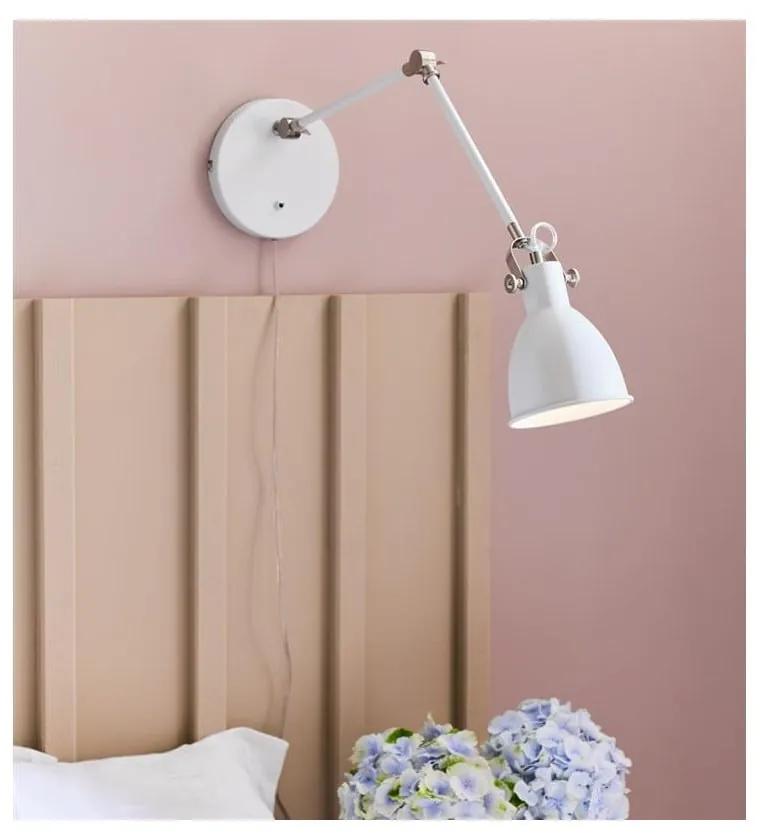 Бяла стенна лампа , дължина на рамото 84,5 cm House - Markslöjd