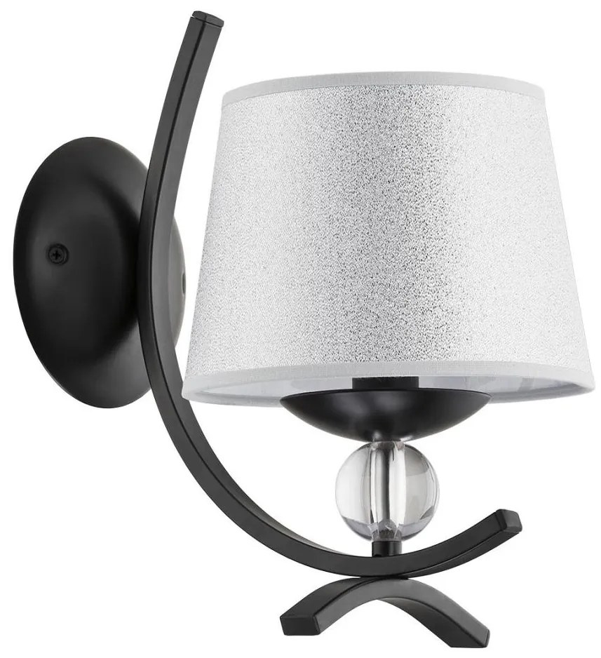 Аплик SMITH 1xE14/10W/230V черен/сребрист