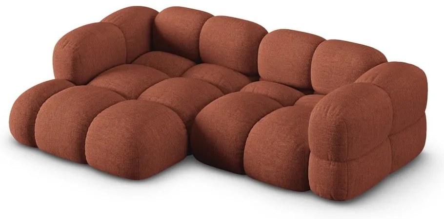 Ъглов диван в тухлен цвят (ляв ъгъл) Loretto – Cosmopolitan Design