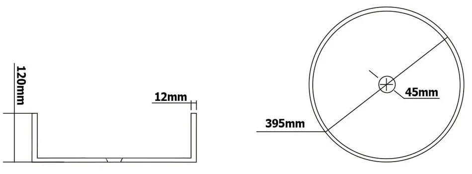 Черна стъклена кръгла мивка ø 39,5 cm Maragua – Sapho