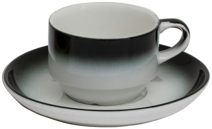 Gural Porselen - Marmaris White/Black Чашка с чинийка 230ml. (NBNEO02CT63SYH)