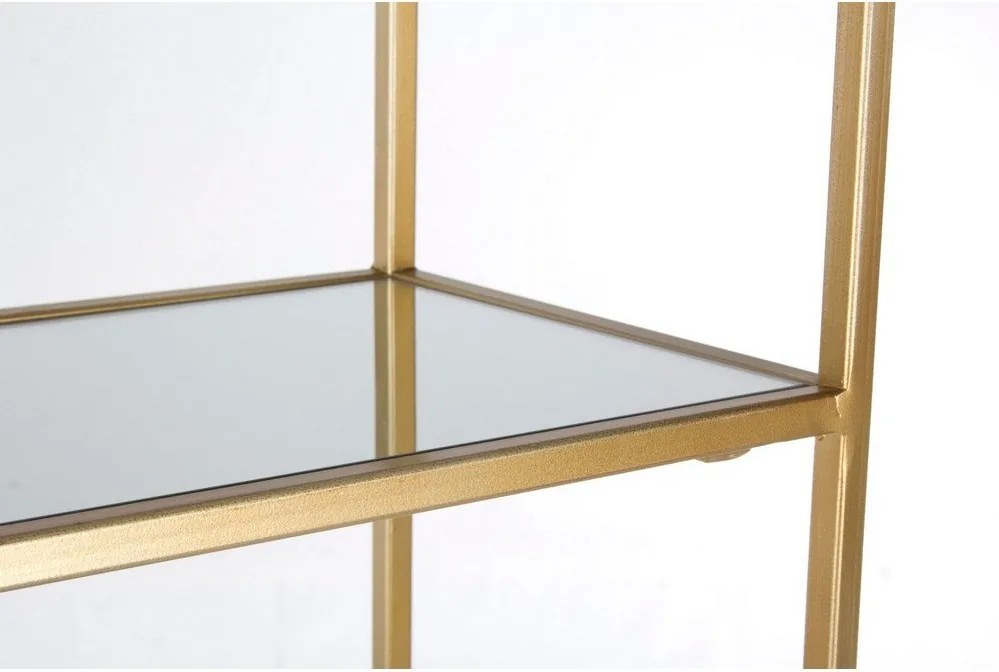 Стоманена библиотека в златист цвят 66x176x25,5 cm Elenor – Bizzotto