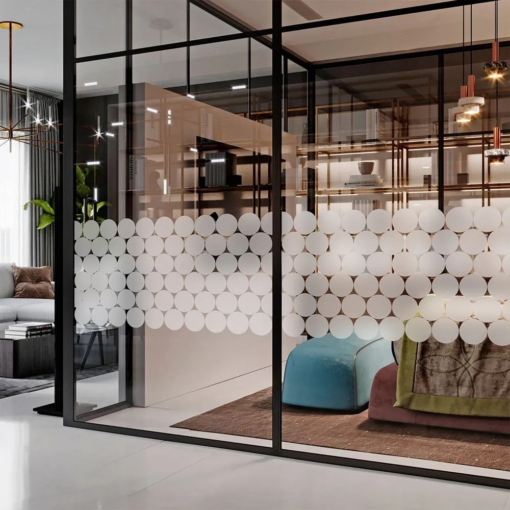 Стикери в комплект на прозореца 50 бр. 10x10 cm Clackout Circle – Ambiance